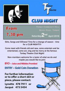 Club Night April 2016
