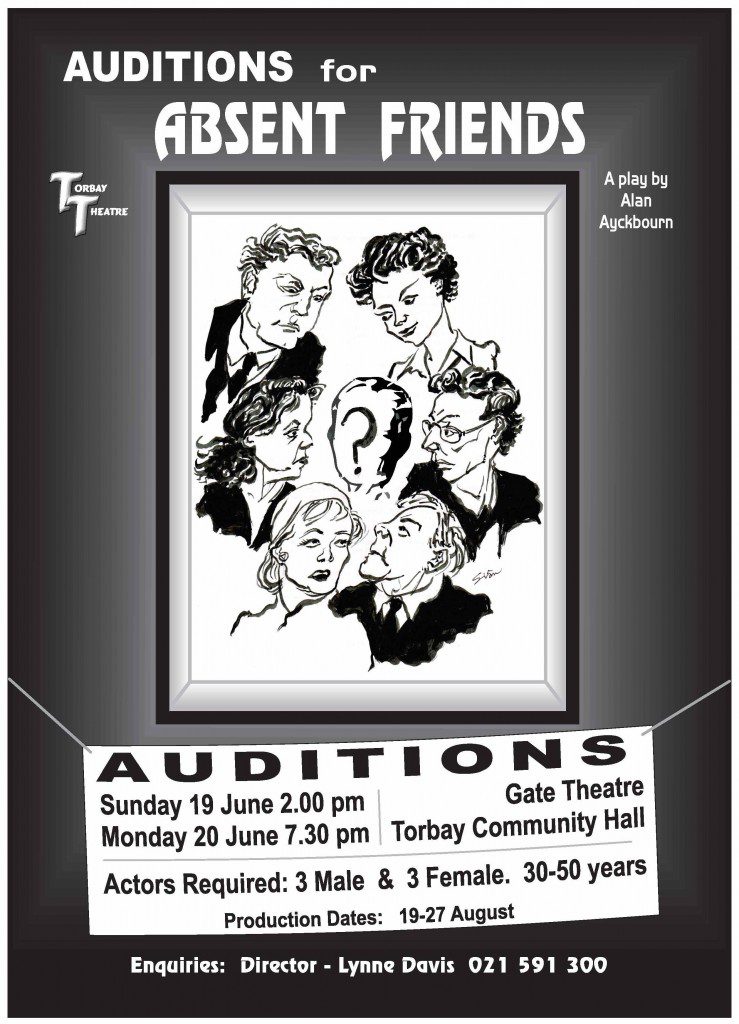 Absent Friends Auditions Poster