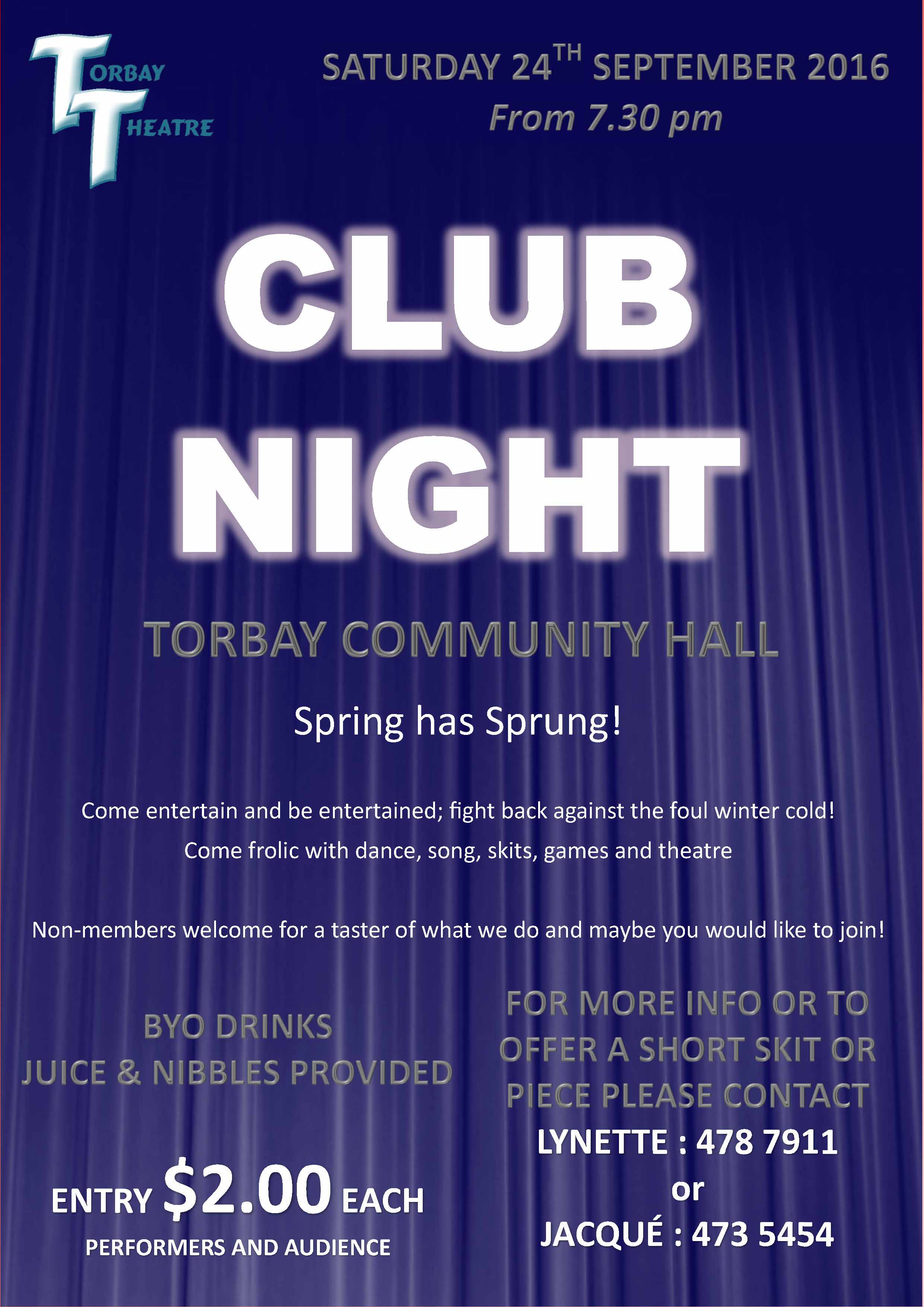 TORBAY THEATRE CLUB NIGHT